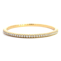 18K Yellow Gold Diamond Stretch Bracelet
