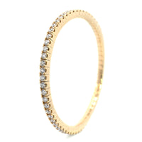 18K Yellow Gold Diamond Stretch Bracelet