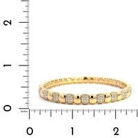14K Yellow Gold Pave Diamond Stretch Bracelet