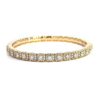 14K Yellow Gold Diamond Stretch Bracelet