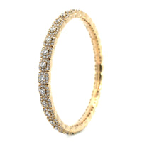 14K Yellow Gold Diamond Stretch Bracelet