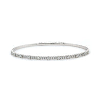 14K White Gold Flexible Diamond Bracelet