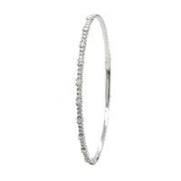 14K White Gold Flexible Diamond Bracelet