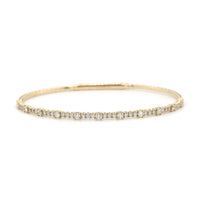 14K Yellow Gold Flexible Diamond Bracelet