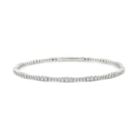 14K White Gold Flexible Diamond Bracelet