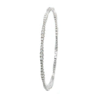 14K White Gold Flexible Diamond Bracelet