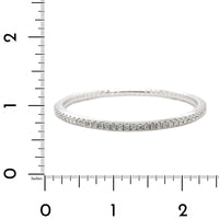 14K White Gold Prong Set Diamond Stretch Bracelet
