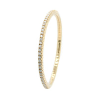 14K Yellow Gold Prong Set Diamond Stretch Bracelet