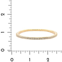 14K Yellow Gold Prong Set Diamond Stretch Bracelet