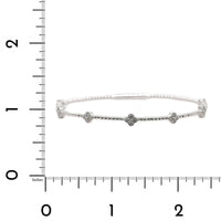 14K White Gold Flexible Diamond Station Bracelet