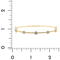 14K Yellow Gold Flexible Diamond Station Bracelet