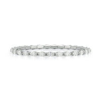 18K White Gold Marquise Cut Diamond Stretch Tennis Bracelet