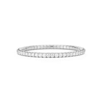 18K White Gold Round Diamond Stretch Tennis Bracelet