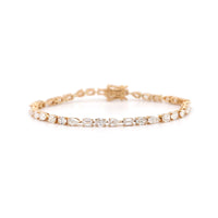 14K Yellow Gold Multi-Shape Diamond Tennis Bracelet