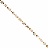18K Yellow Gold Multi-Shape Diamond Tennis Bracelet
