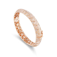 Harwell Godfrey 18K Rose Gold Chubby Pave Diamond Bangle