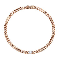 Anita Ko 18K Rose Gold Small Cuban Link Bracelet