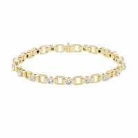 Emily P. Wheeler 18K Yellow Gold Open Link Diamond Bracelet