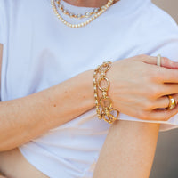 Emily P. Wheeler 18K Yellow Gold Open Link Diamond Bracelet