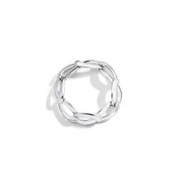 Vhernier 18K White Gold Diamond Accented Olimpia Link Bracelet