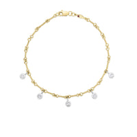 Roberto Coin 18K Yellow Gold Diamond By The Inch Dangle Bracelet