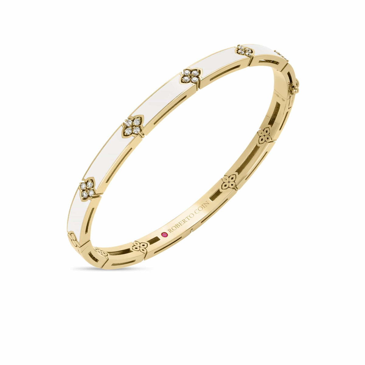 Roberto Coin 18K Yellow Gold Love In Verona Diamond Bangle