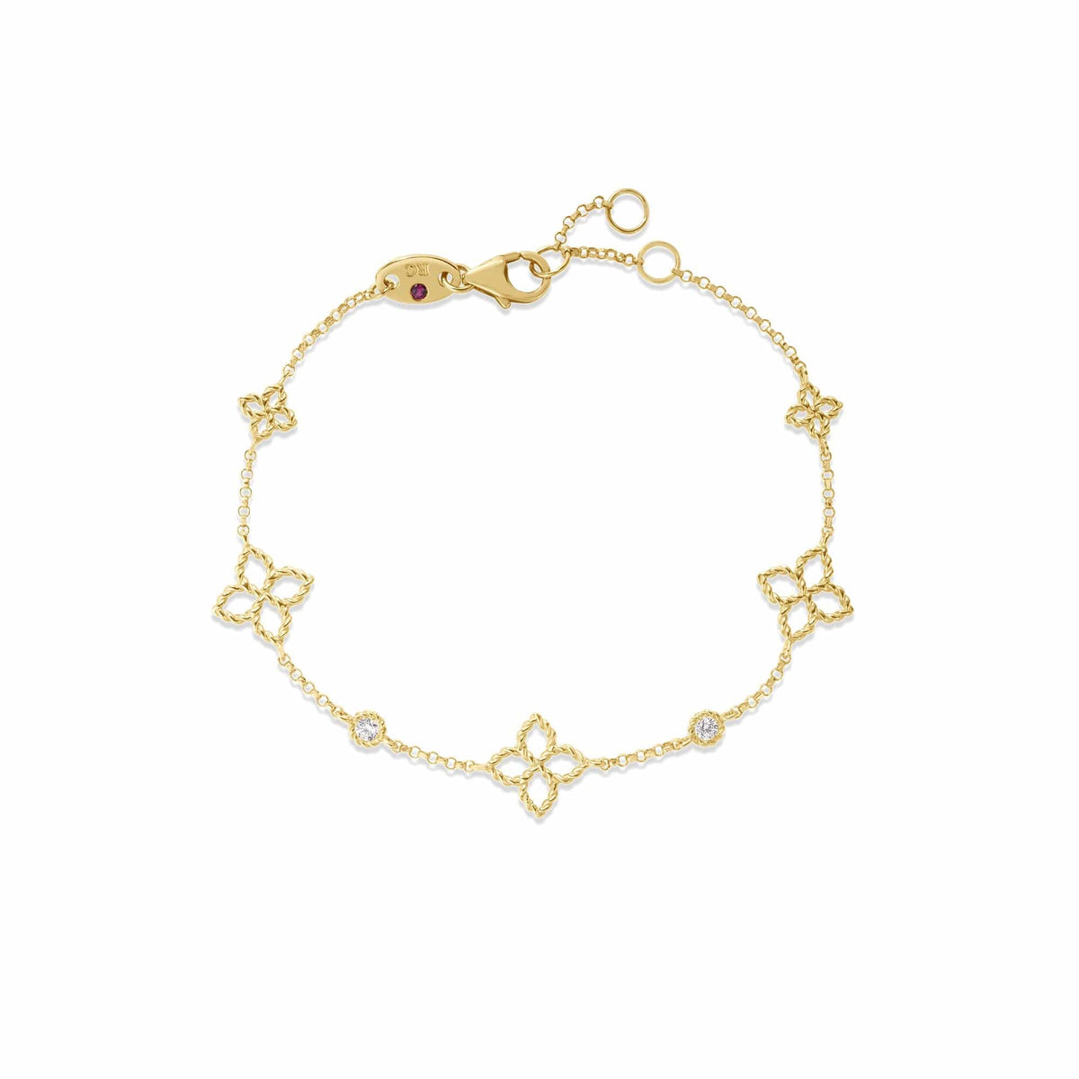 Roberto Coin 18K Yellow Gold Tiny Diamond Princess Bracelet