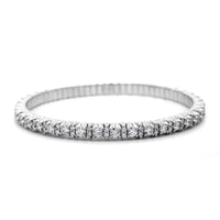 Zydo 18K White Gold Diamond Stretch Bracelet