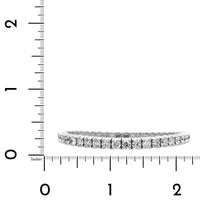 Zydo 18K White Gold Single Row Diamond Stretch Bracelet