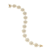 Starburst Pavé Tennis Bracelet 18K Yellow Gold with Diamonds, 12.3mm