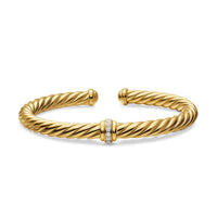 Cablespira® Flex Center Station Bracelet in 18K Yellow Gold with Diamonds, 6mm