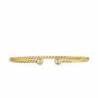 Petite Modern Renaissance® Cablespira® Bracelet 18K Yellow Gold with Diamonds, 2.6mm