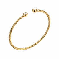 Petite Modern Renaissance® Cablespira® Bracelet 18K Yellow Gold with Diamonds, 2.6mm