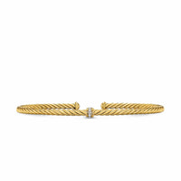 Micro Cablespira® Flex Center Station Bracelet 18K Yellow Gold, 2.6mm