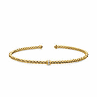 Micro Cablespira® Flex Center Station Bracelet 18K Yellow Gold, 2.6mm