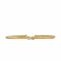 Micro Cablespira® Flex X Bracelet 18K Yellow Gold with Diamonds, 2.6mm