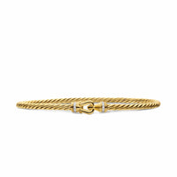 Micro Cablespira® Flex Buckle Bracelet 18K Yellow Gold with Diamonds, 2.6mm