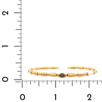 Etho Maria 18K Yellow Gold Diamond Sectioned Slim Cuff Bracelet