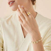 Marco Bicego Lunaria Alta 18K Yellow Gold Pave Diamond Bracelet