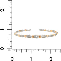 Etho Maria 18K Rose Gold and Platinum Diamond Cuff Bracelet
