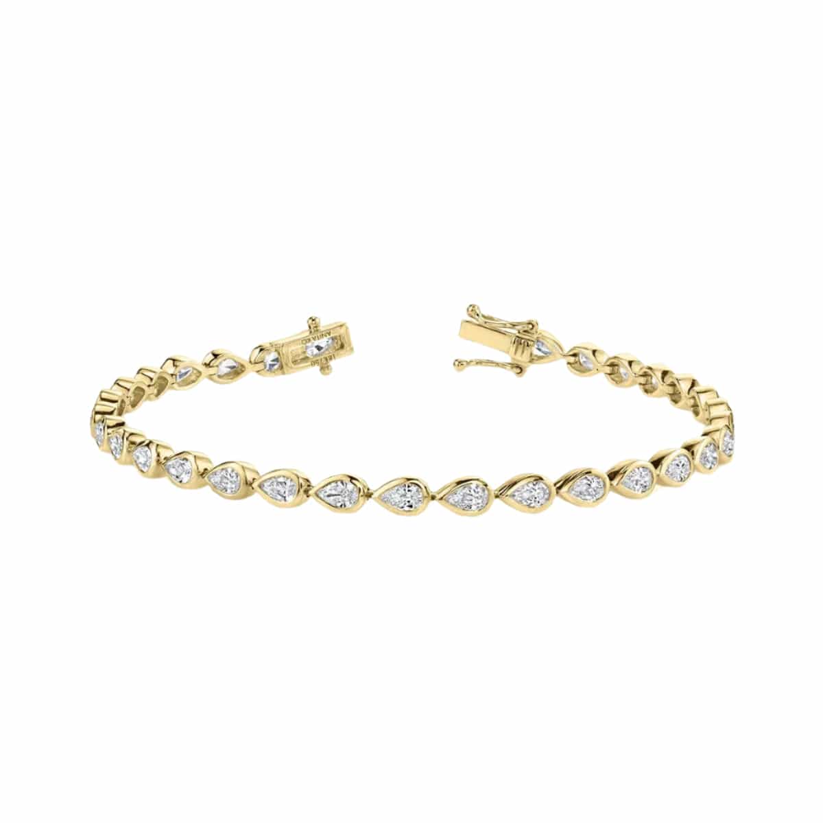 Anita Ko 18K Yellow Gold Pear Diamond Link Bracelet