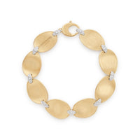 Marco Bicego 18K Yellow Gold Lunaria Pave Diamond Link Bracelet