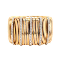 Eclat Jewels 18K Yellow Gold and Diamond Cuff Bracelet