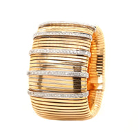 Eclat Jewels 18K Yellow Gold and Diamond Cuff Bracelet