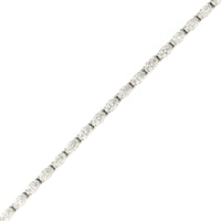 18K White Gold Moval Shaped Diamond Tennis Bracelet