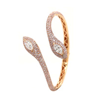 Etho Maria 18K Rose Gold Pinkish Diamond Snake Cuff Bracelet