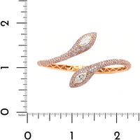 Etho Maria 18K Rose Gold Pinkish Diamond Snake Cuff Bracelet