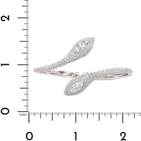 Etho Maria 18K White Gold Diamond Snake Cuff Bracelet