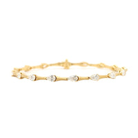 Etho Maria 18K Yellow Gold Pear Shaped Diamond Bracelet