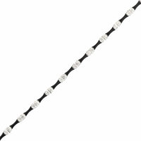 Etho Maria 18K White Gold and Black Ceramic Pear Shaped Diamond Bracelet